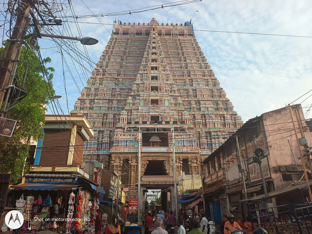 The Rajagopuram of Srirangam temple, Trichy