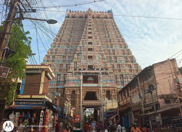 The Rajagopuram of Srirangam temple, Trichy