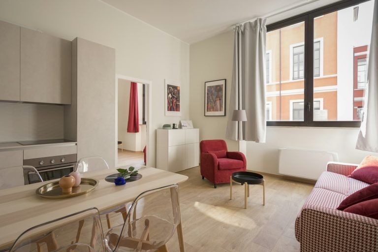 Compact living and dining space