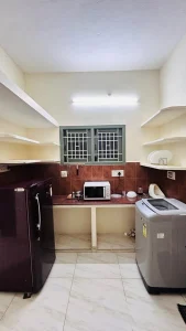 Ramalinganagar Home First Floor – Kitchen with refrigerator